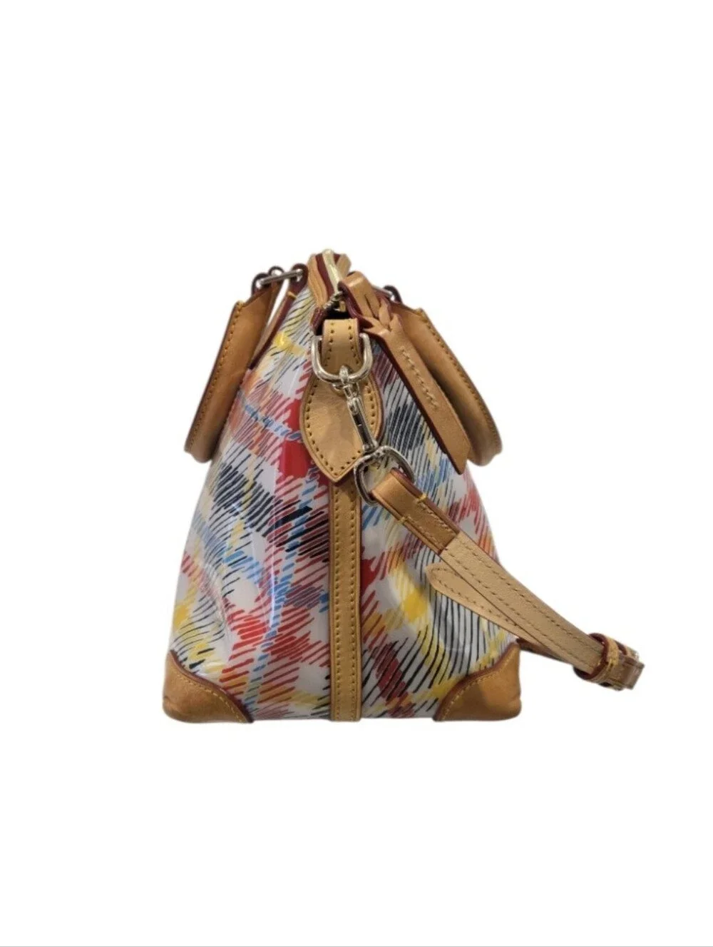 Dooney & Bourke Chatham Patent Plaid Satchel
